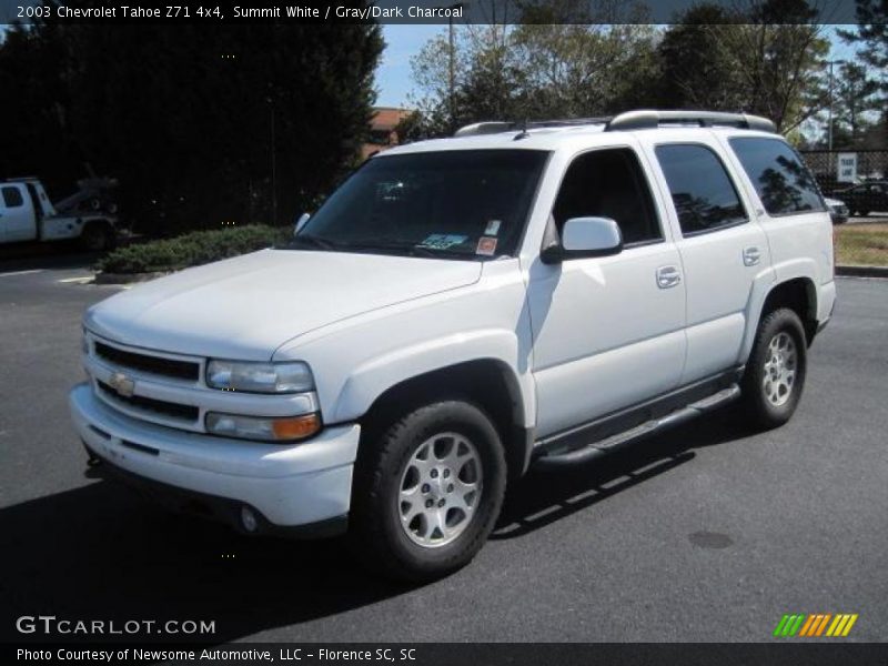 Summit White / Gray/Dark Charcoal 2003 Chevrolet Tahoe Z71 4x4