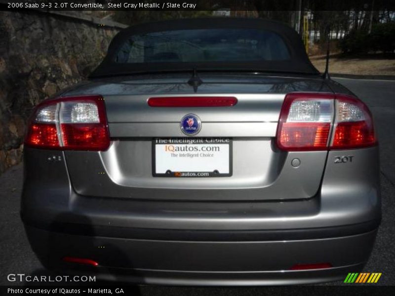 Steel Gray Metallic / Slate Gray 2006 Saab 9-3 2.0T Convertible