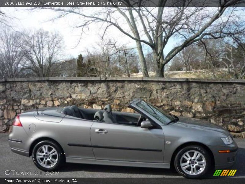 Steel Gray Metallic / Slate Gray 2006 Saab 9-3 2.0T Convertible