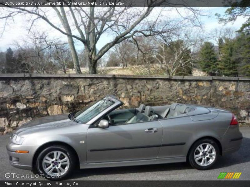 Steel Gray Metallic / Slate Gray 2006 Saab 9-3 2.0T Convertible