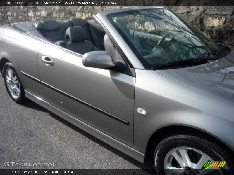 Steel Gray Metallic / Slate Gray 2006 Saab 9-3 2.0T Convertible