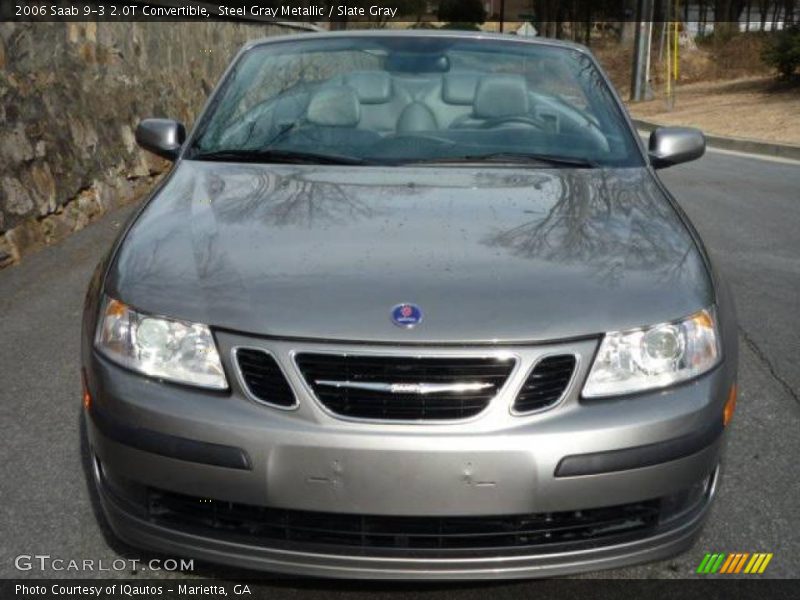 Steel Gray Metallic / Slate Gray 2006 Saab 9-3 2.0T Convertible
