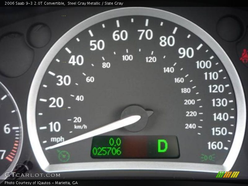 Steel Gray Metallic / Slate Gray 2006 Saab 9-3 2.0T Convertible