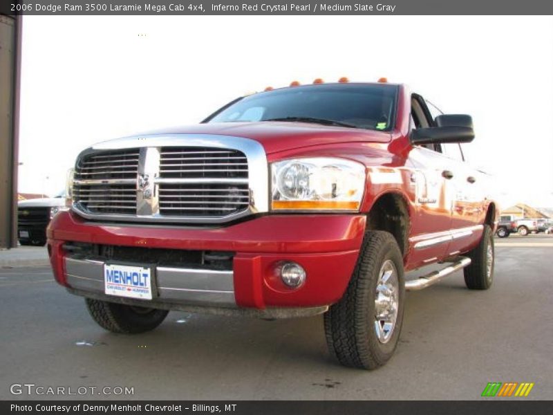 Inferno Red Crystal Pearl / Medium Slate Gray 2006 Dodge Ram 3500 Laramie Mega Cab 4x4