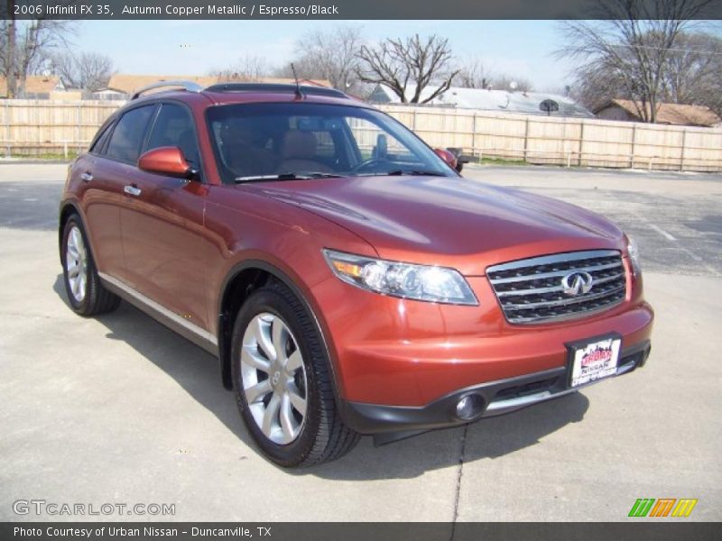 Autumn Copper Metallic / Espresso/Black 2006 Infiniti FX 35