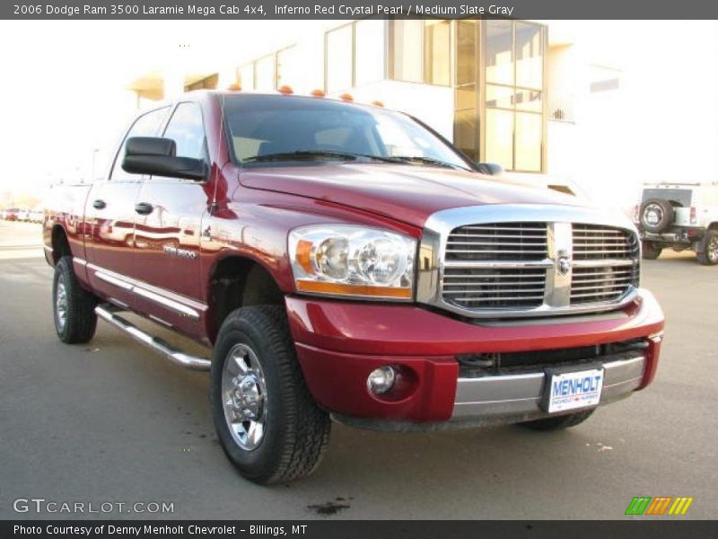 Inferno Red Crystal Pearl / Medium Slate Gray 2006 Dodge Ram 3500 Laramie Mega Cab 4x4