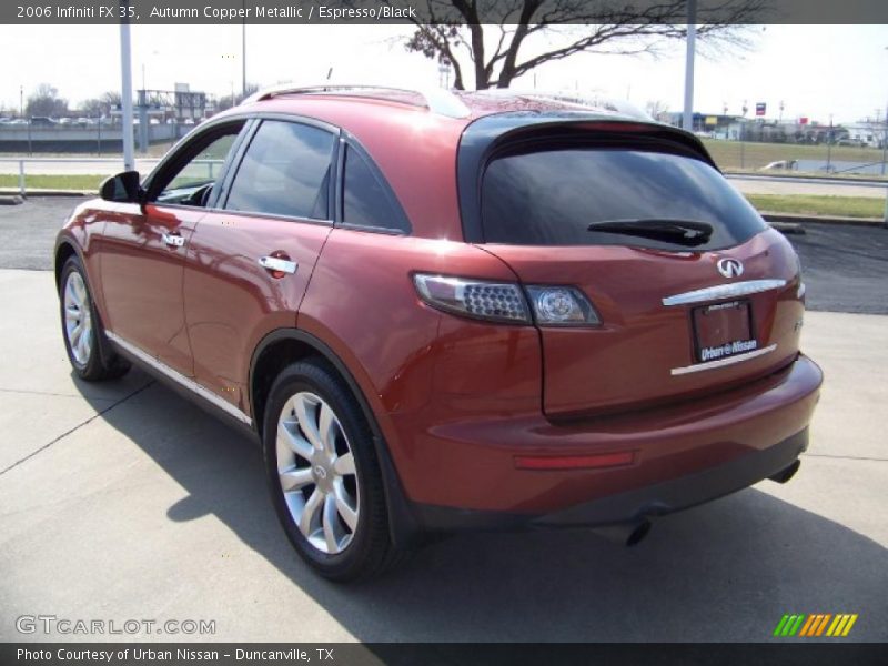 Autumn Copper Metallic / Espresso/Black 2006 Infiniti FX 35