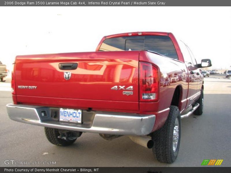 Inferno Red Crystal Pearl / Medium Slate Gray 2006 Dodge Ram 3500 Laramie Mega Cab 4x4