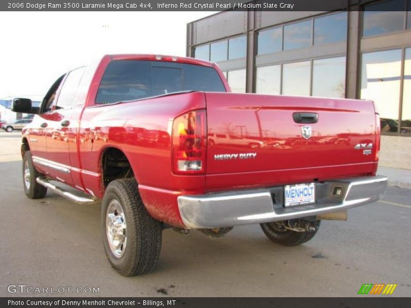 Inferno Red Crystal Pearl / Medium Slate Gray 2006 Dodge Ram 3500 Laramie Mega Cab 4x4