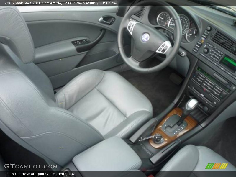 Steel Gray Metallic / Slate Gray 2006 Saab 9-3 2.0T Convertible