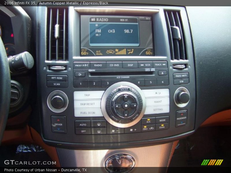 Autumn Copper Metallic / Espresso/Black 2006 Infiniti FX 35