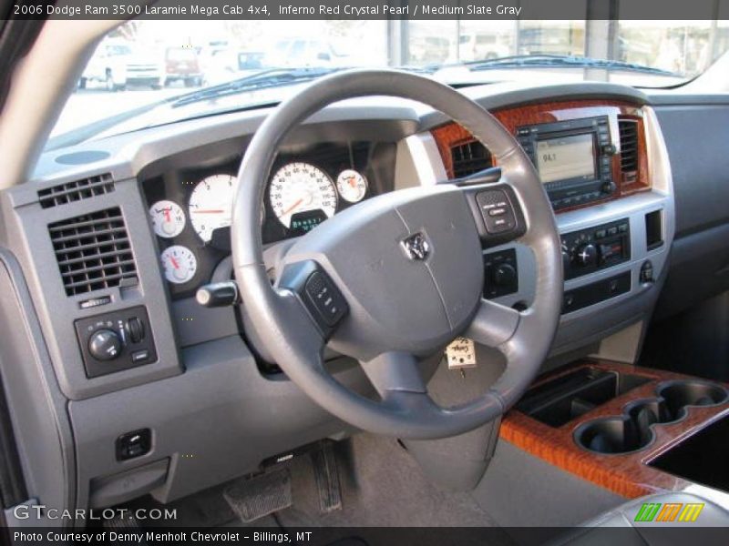 Inferno Red Crystal Pearl / Medium Slate Gray 2006 Dodge Ram 3500 Laramie Mega Cab 4x4