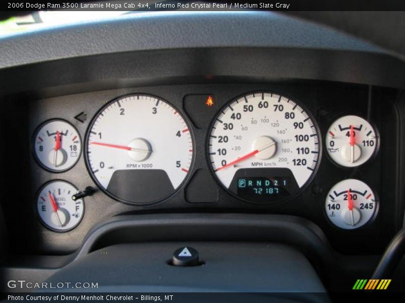 Inferno Red Crystal Pearl / Medium Slate Gray 2006 Dodge Ram 3500 Laramie Mega Cab 4x4