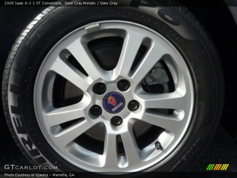 Steel Gray Metallic / Slate Gray 2006 Saab 9-3 2.0T Convertible