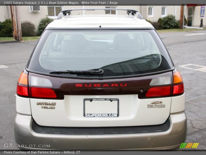 White Frost Pearl / Beige 2002 Subaru Outback 3.0 L.L.Bean Edition Wagon