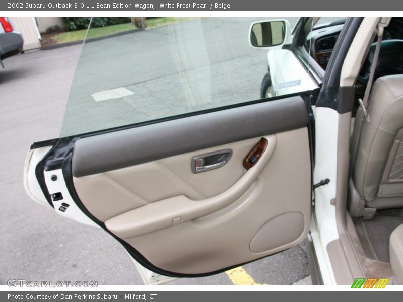 White Frost Pearl / Beige 2002 Subaru Outback 3.0 L.L.Bean Edition Wagon