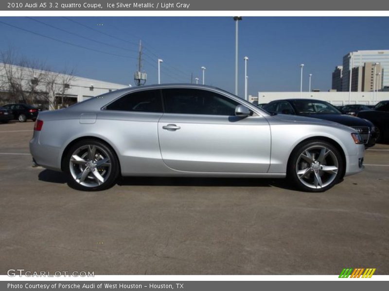 Ice Silver Metallic / Light Gray 2010 Audi A5 3.2 quattro Coupe