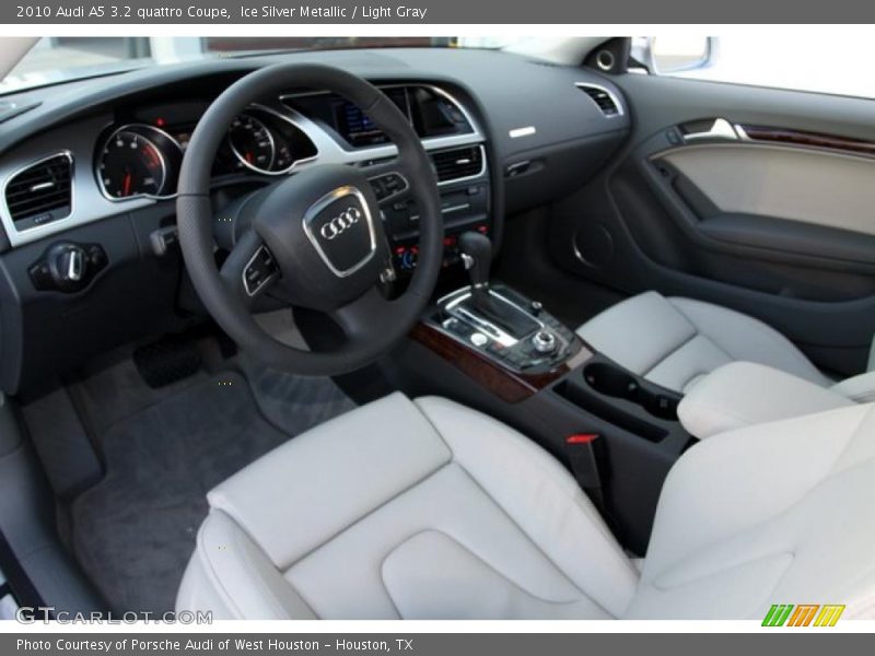 Ice Silver Metallic / Light Gray 2010 Audi A5 3.2 quattro Coupe