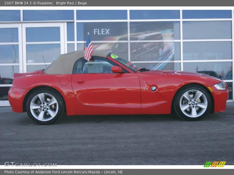 Bright Red / Beige 2007 BMW Z4 3.0i Roadster