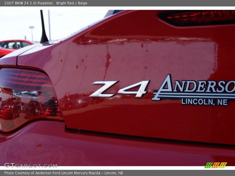 Bright Red / Beige 2007 BMW Z4 3.0i Roadster
