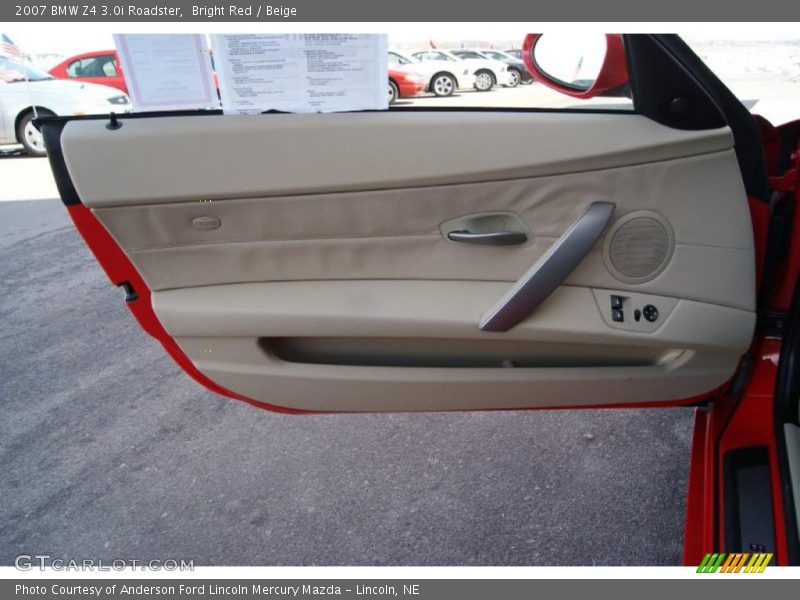 Bright Red / Beige 2007 BMW Z4 3.0i Roadster