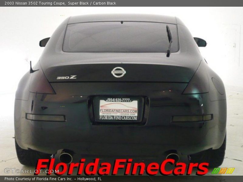 Super Black / Carbon Black 2003 Nissan 350Z Touring Coupe