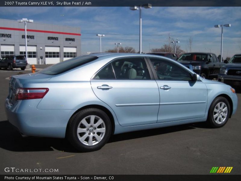 Sky Blue Pearl / Ash 2007 Toyota Camry XLE V6