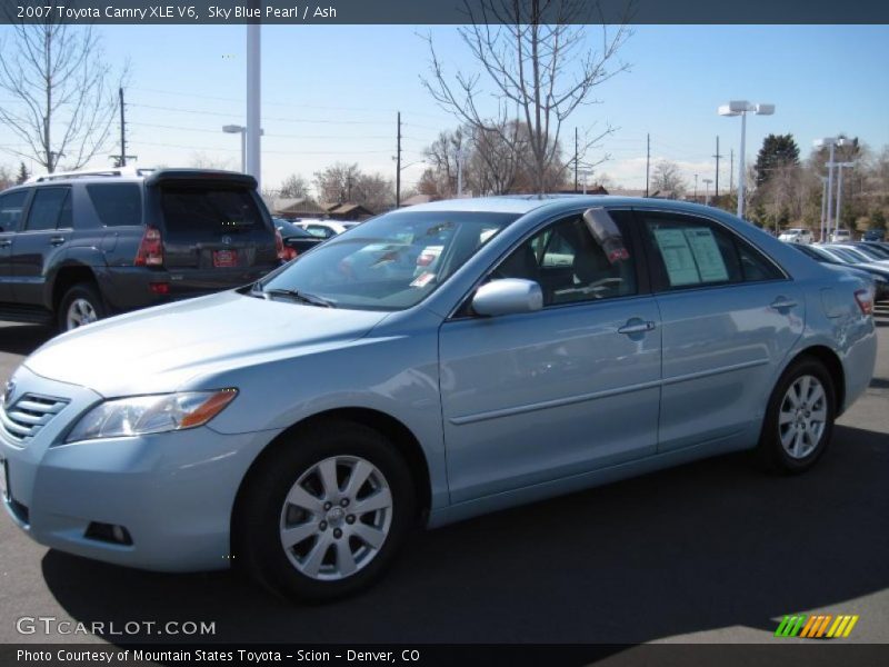 Sky Blue Pearl / Ash 2007 Toyota Camry XLE V6