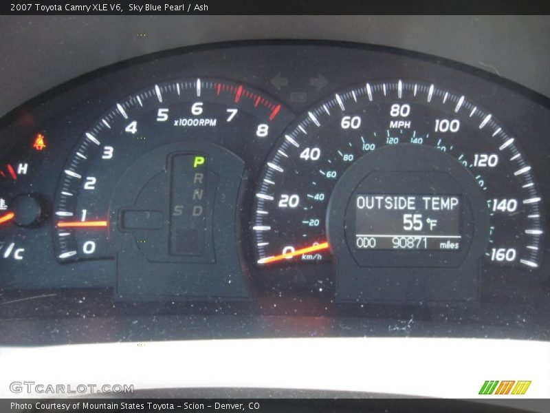 Sky Blue Pearl / Ash 2007 Toyota Camry XLE V6