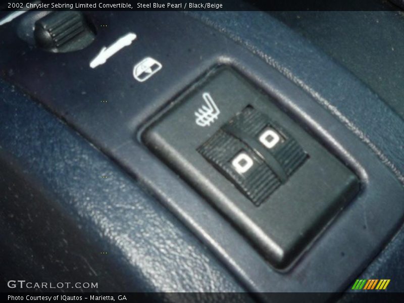 Steel Blue Pearl / Black/Beige 2002 Chrysler Sebring Limited Convertible