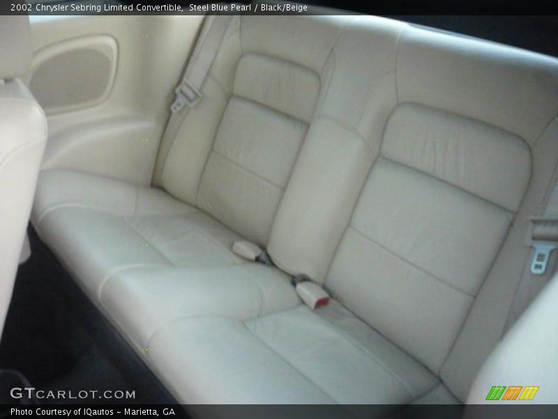 Steel Blue Pearl / Black/Beige 2002 Chrysler Sebring Limited Convertible