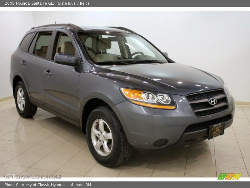 Slate Blue / Beige 2008 Hyundai Santa Fe GLS
