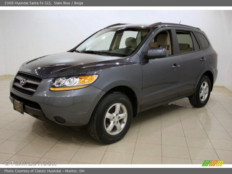 Slate Blue / Beige 2008 Hyundai Santa Fe GLS