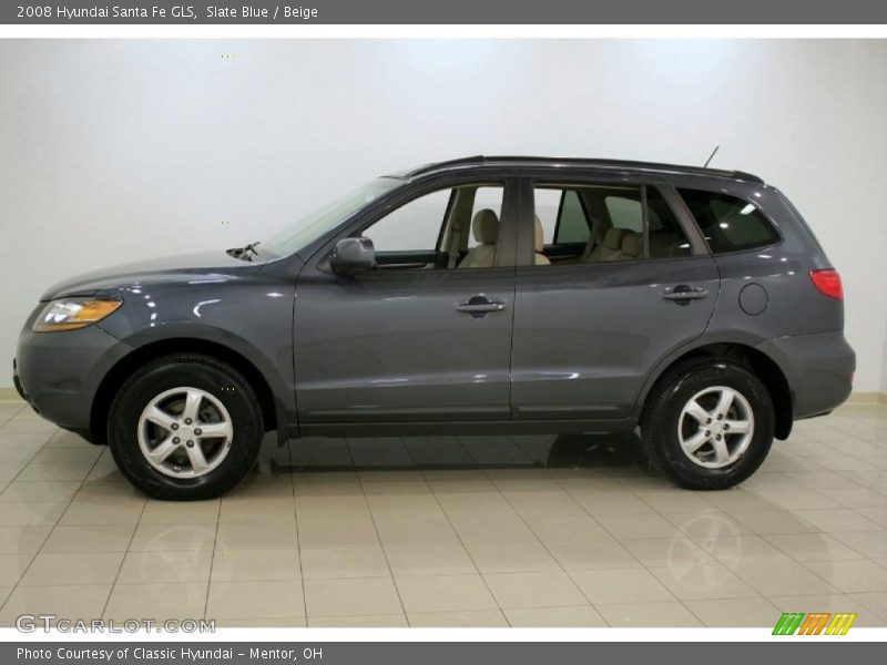 Slate Blue / Beige 2008 Hyundai Santa Fe GLS
