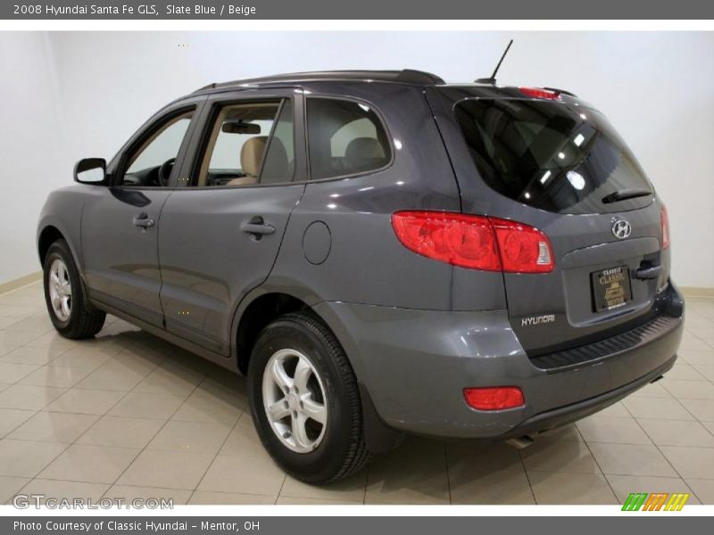 Slate Blue / Beige 2008 Hyundai Santa Fe GLS