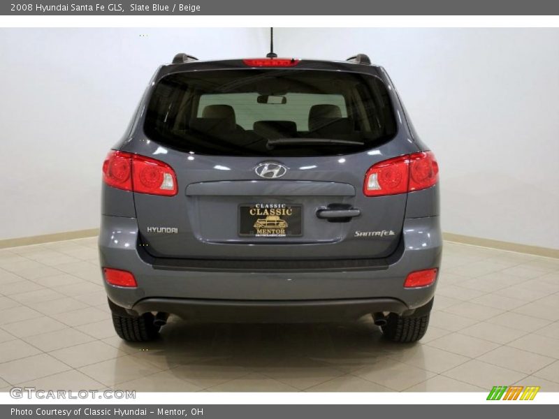 Slate Blue / Beige 2008 Hyundai Santa Fe GLS