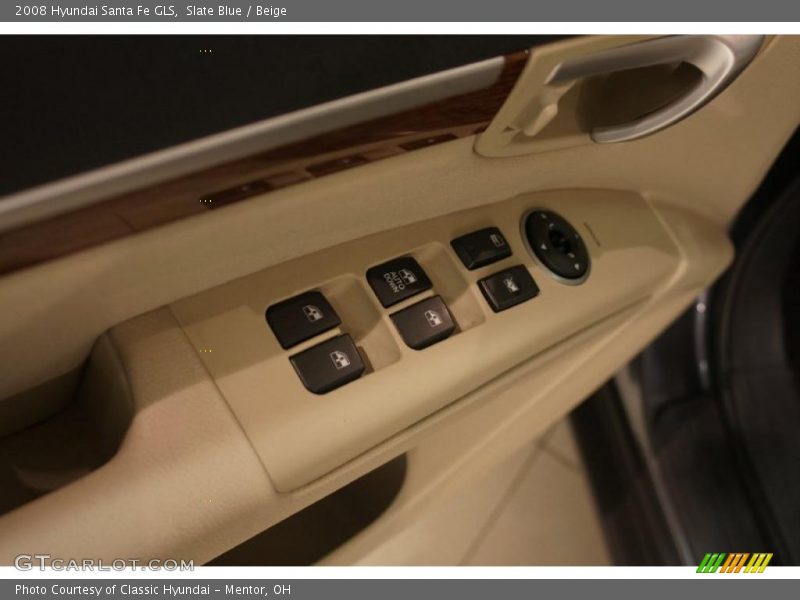 Slate Blue / Beige 2008 Hyundai Santa Fe GLS