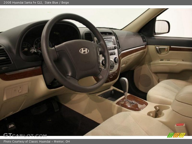 Slate Blue / Beige 2008 Hyundai Santa Fe GLS