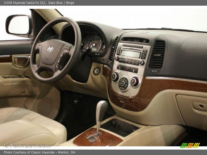 Slate Blue / Beige 2008 Hyundai Santa Fe GLS