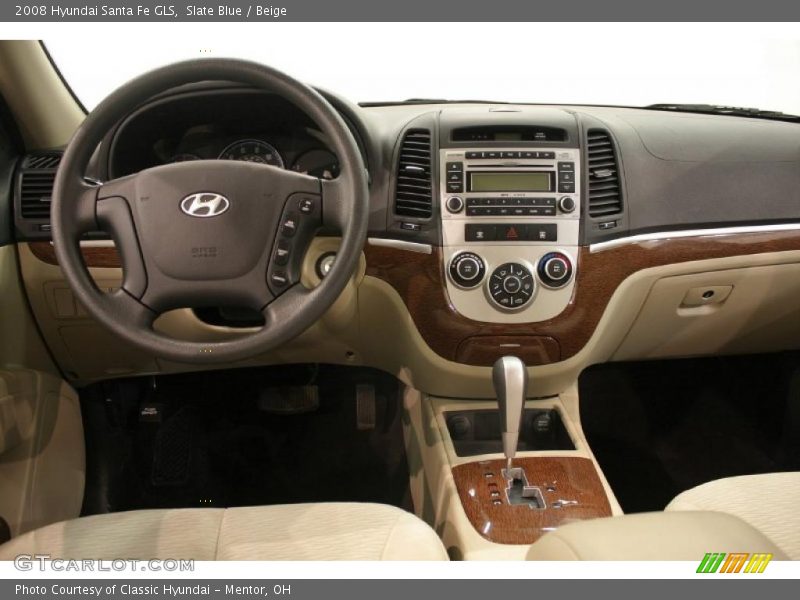 Slate Blue / Beige 2008 Hyundai Santa Fe GLS