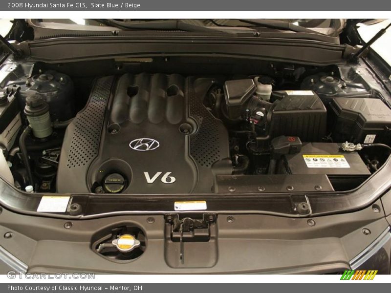 Slate Blue / Beige 2008 Hyundai Santa Fe GLS