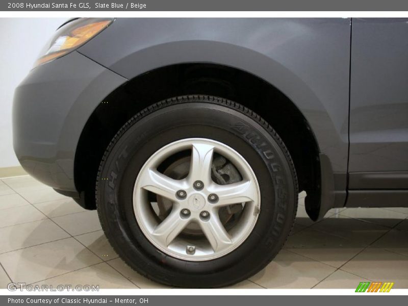 Slate Blue / Beige 2008 Hyundai Santa Fe GLS