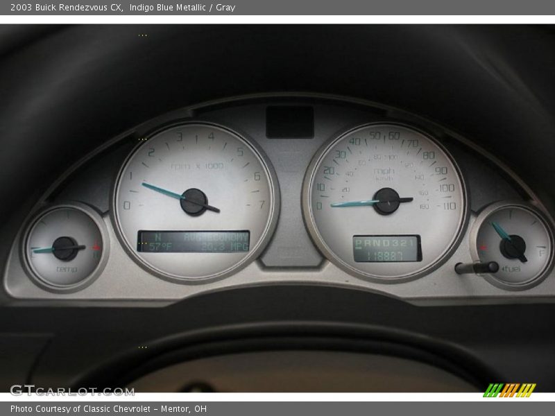 Indigo Blue Metallic / Gray 2003 Buick Rendezvous CX
