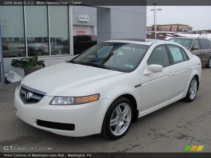 White Diamond Pearl / Camel 2006 Acura TL 3.2