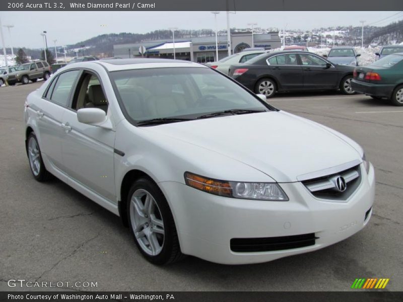 White Diamond Pearl / Camel 2006 Acura TL 3.2
