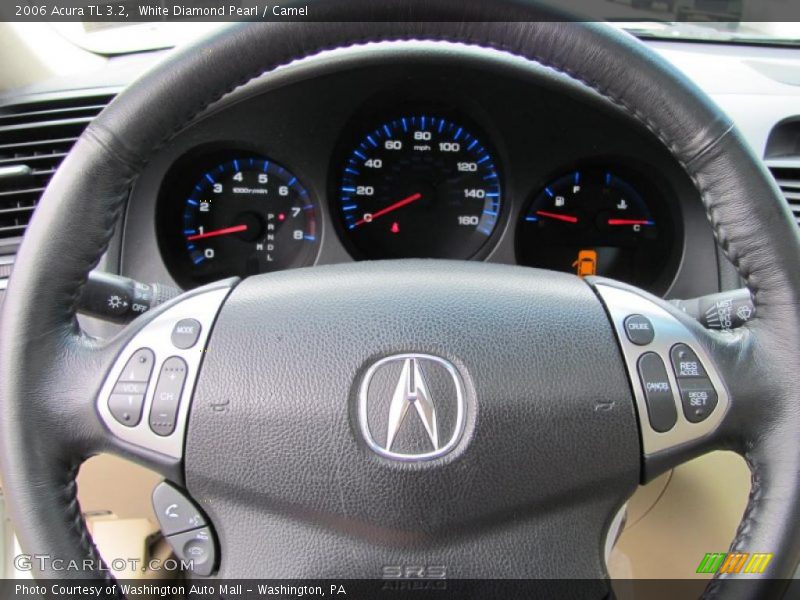 White Diamond Pearl / Camel 2006 Acura TL 3.2