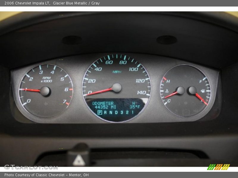 Glacier Blue Metallic / Gray 2006 Chevrolet Impala LT