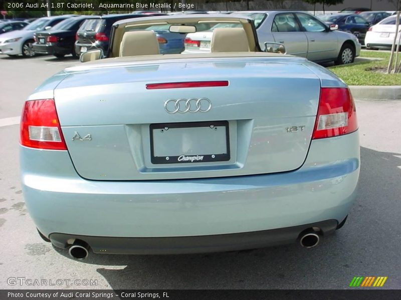Aquamarine Blue Metallic / Beige 2006 Audi A4 1.8T Cabriolet