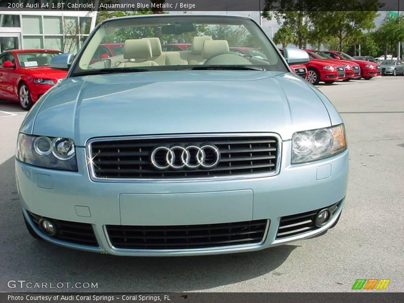 Aquamarine Blue Metallic / Beige 2006 Audi A4 1.8T Cabriolet