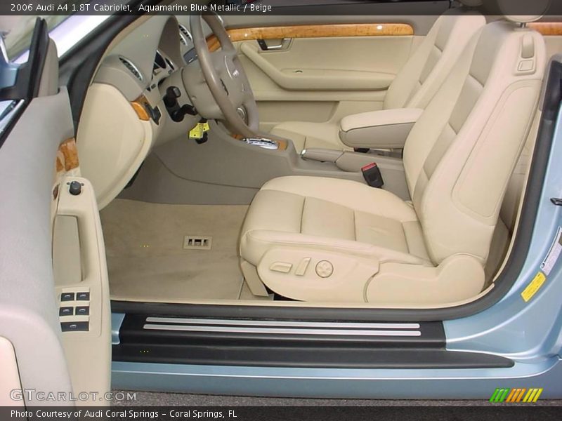 Aquamarine Blue Metallic / Beige 2006 Audi A4 1.8T Cabriolet